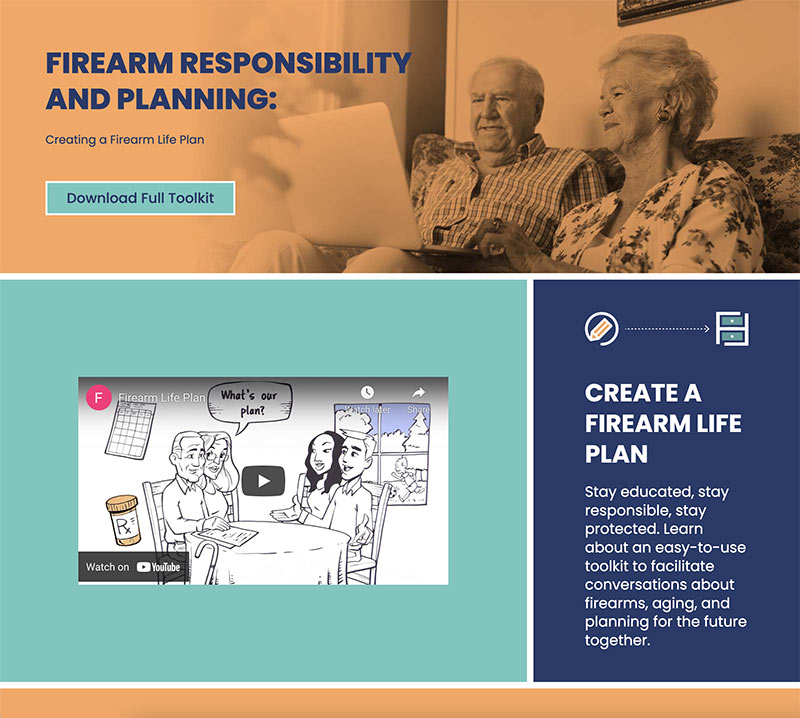 Screen shot of Firearm Life Plan website