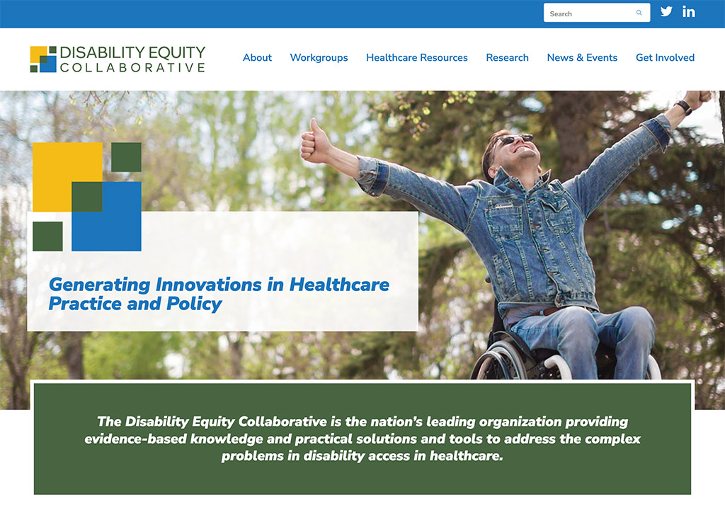 Screenshot of Disability Equity Collaborative Website