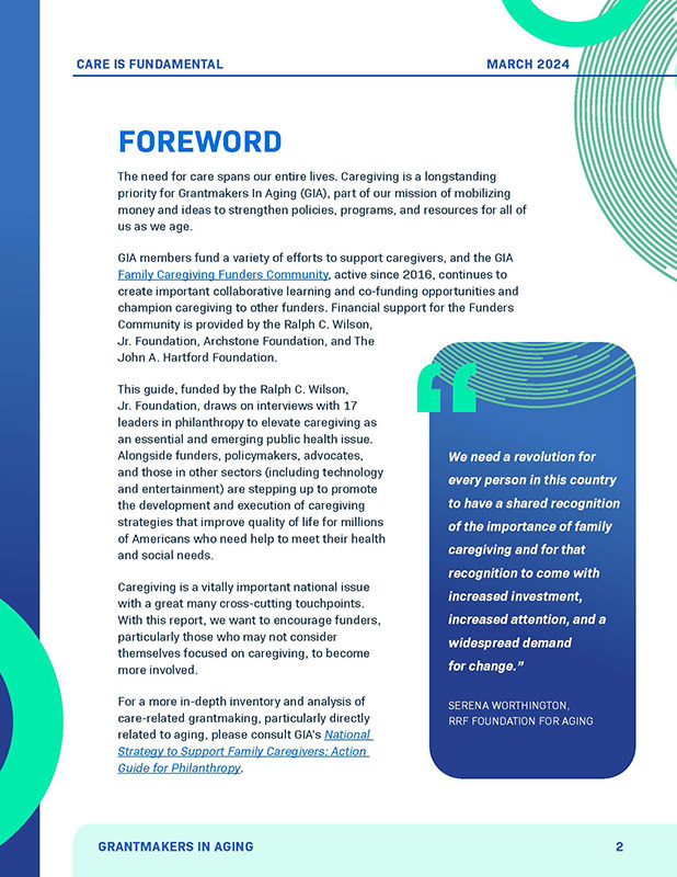 Internal page of GIA Caregiver Guide